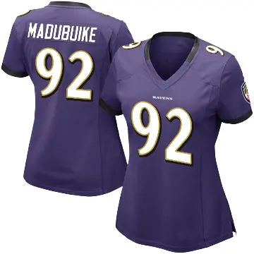＃92 Women's Nnamdi Madubuike Purple Limited Baltimore Ravens Team Color Vapor Untouchable Jersey
