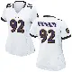 ＃92 Women's Nnamdi Madubuike White Game Baltimore Ravens Jersey