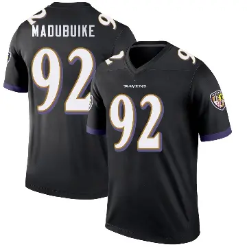 ＃92 Youth Nnamdi Madubuike Black Legend Baltimore Ravens Jersey