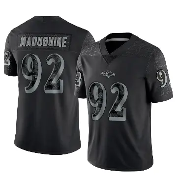 ＃92 Youth Nnamdi Madubuike Black Limited Baltimore Ravens Reflective Jersey