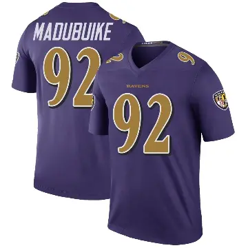 ＃92 Youth Nnamdi Madubuike Purple Legend Baltimore Ravens Color Rush Jersey