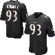 ＃93 Men's Chris Wormley Black Game Baltimore Ravens Jersey