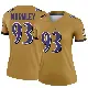 ＃93 Women's Chris Wormley Gold Legend Baltimore Ravens Inverted Jersey