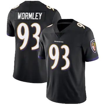 ＃93 Youth Chris Wormley Black Limited Baltimore Ravens Alternate Vapor Untouchable Jersey