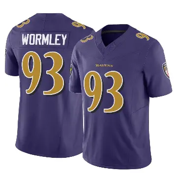 ＃93 Youth Chris Wormley Purple Limited Baltimore Ravens Vapor F.U.S.E. Jersey