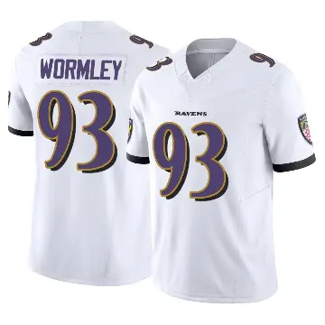 ＃93 Youth Chris Wormley White Limited Baltimore Ravens Vapor F.U.S.E. Jersey