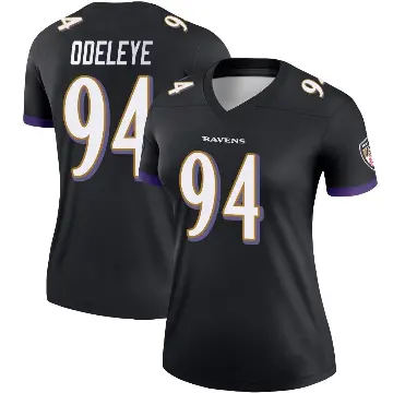 ＃94 Women's Adedayo Odeleye Black Legend Baltimore Ravens Jersey