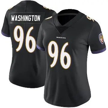 ＃96 Women's Broderick Washington Black Limited Baltimore Ravens Alternate Vapor Untouchable Jersey