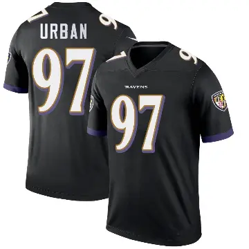 ＃97 Men's Brent Urban Black Legend Baltimore Ravens Jersey