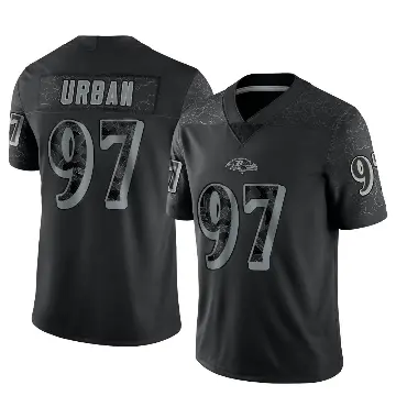 ＃97 Men's Brent Urban Black Limited Baltimore Ravens Reflective Jersey