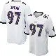 ＃97 Men's Brent Urban White Game Baltimore Ravens Jersey