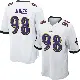 ＃98 Men's Travis Jones White Game Baltimore Ravens Jersey