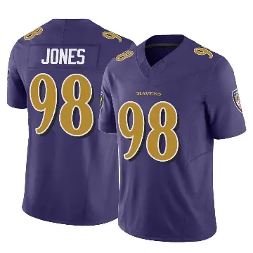 ＃98 Youth Travis Jones Purple Limited Baltimore Ravens Vapor F.U.S.E. Jersey