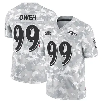 ＃99 Men's Odafe Oweh Arctic Camo Limited Baltimore Ravens 2024 Salute to Service Jersey