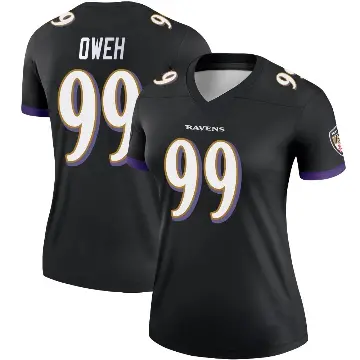 ＃99 Women's Odafe Oweh Black Legend Baltimore Ravens Jersey